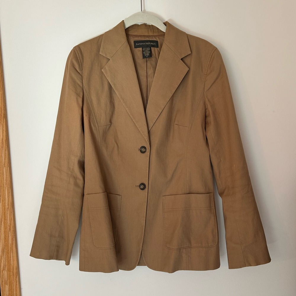Banana Republic Camel Tan Classic Blazer Jacket